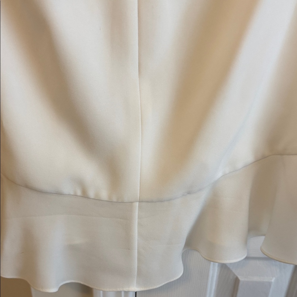 BCBGMaxAzria Cream Ruffle Mini Dress - Picture 4 of 7
